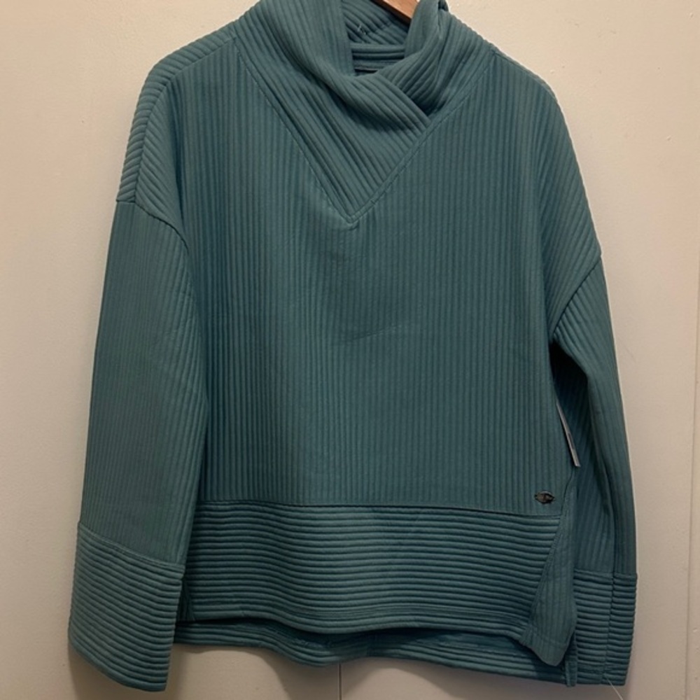 Tahari Sport Ribbed Sweatshirt Pullover Women